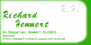 richard hemmert business card