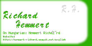 richard hemmert business card